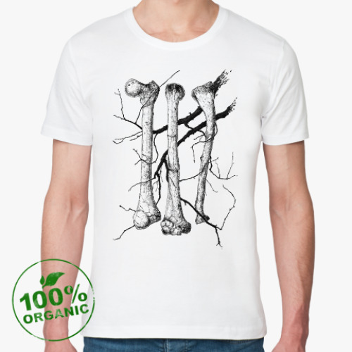 Футболка из органик-хлопка Кости и ветви - forever young