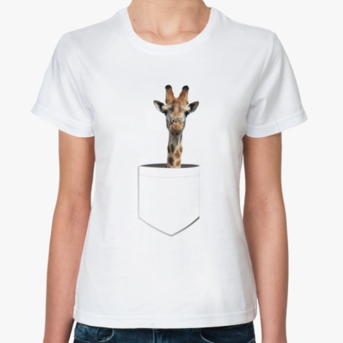 Классическая футболка Жираф в кармане