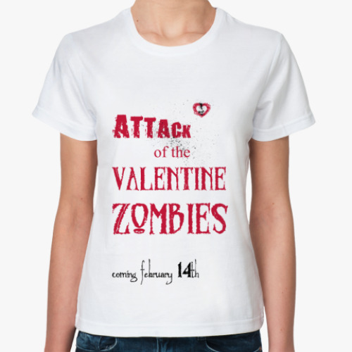 Классическая футболка Valentine Zombies
