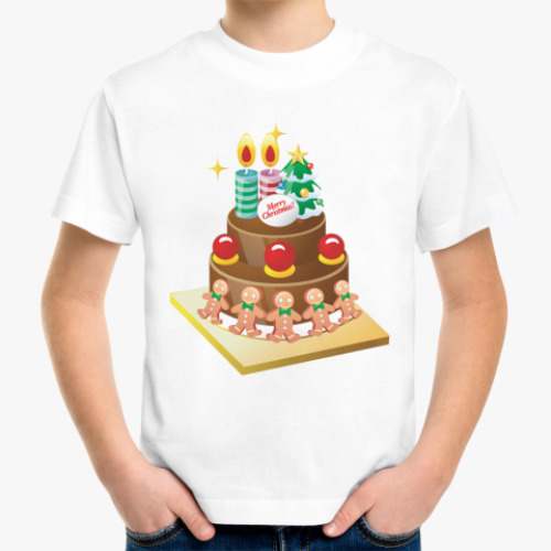 Детская футболка Рождественский торт