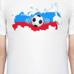 Футбольный мяч и карта россии