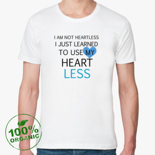 Футболка из органик-хлопка Use my heart less