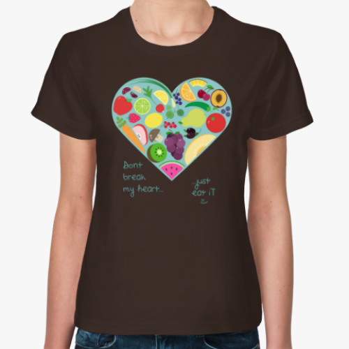 Женская футболка Вкусное сердце