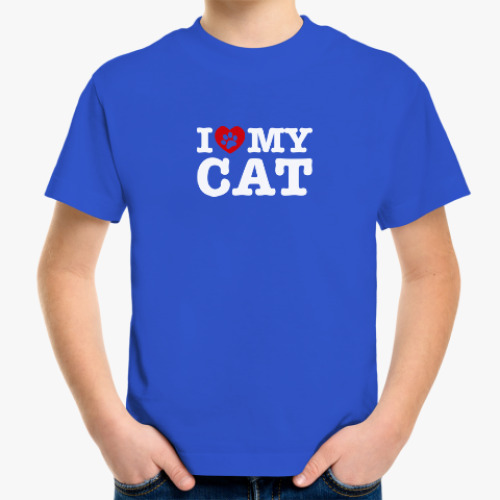 Детская футболка I love my cat