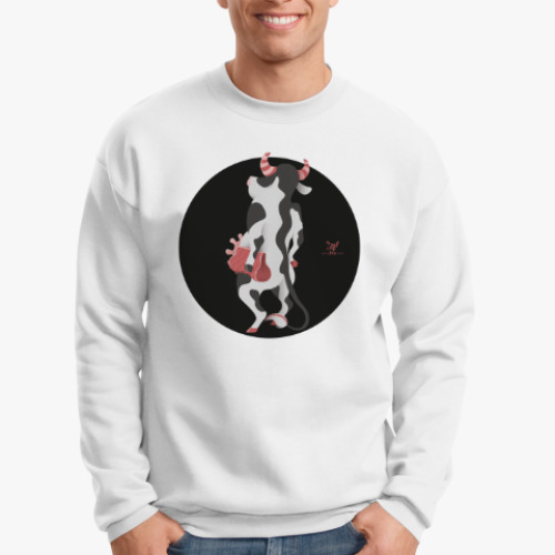 Свитшот Animal Fashion: C is for Cow with a Clutch