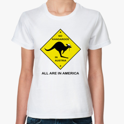 Классическая футболка В Австрии нет кенгуру!