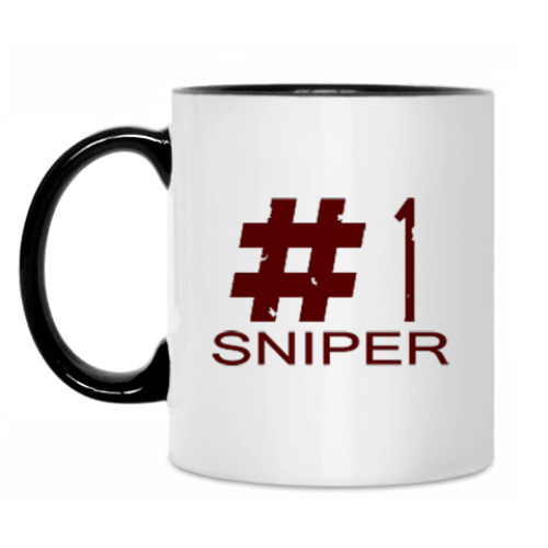 Кружка '#1 sniper'