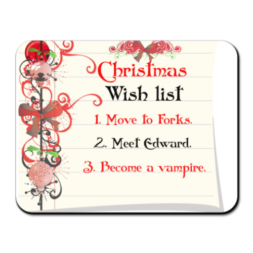 Коврик для мыши Christmas wish list