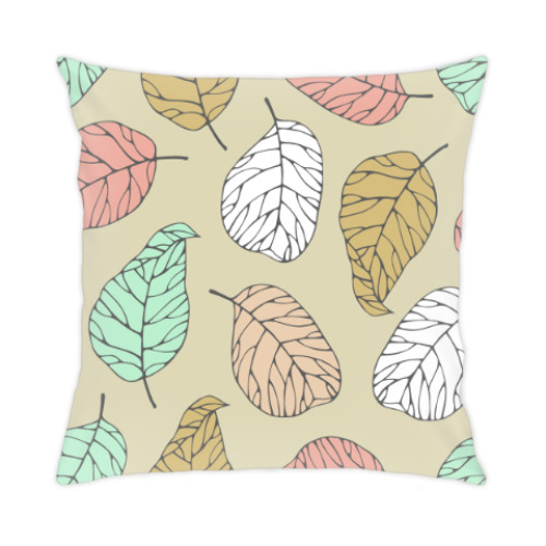 Подушка листья