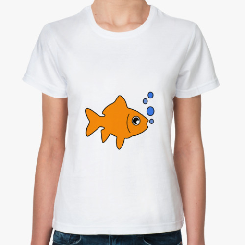 Классическая футболка  рыбка
