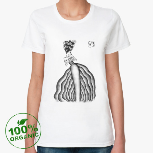 Женская футболка из органик-хлопка Дева в платье