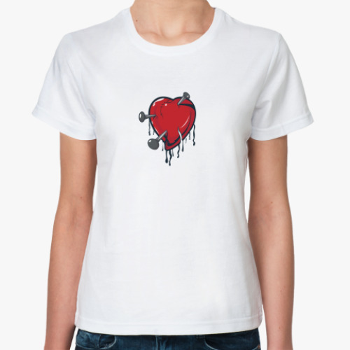 Классическая футболка раненое сердце