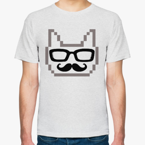 Футболка cat+glasses+mustache=love