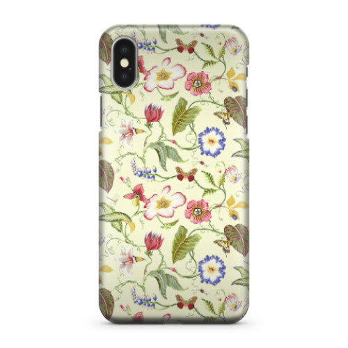 Чехол для iPhone X Романтичные цветы