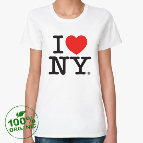 Женская футболка из органик-хлопка I Love NY