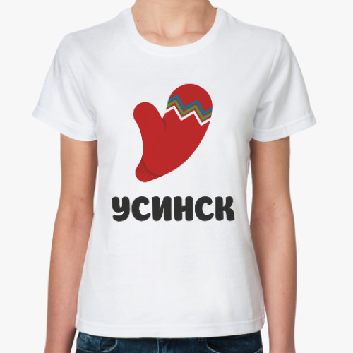 Классическая футболка логотип города Усинск