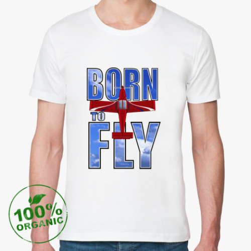 Футболка из органик-хлопка born to fly Z-142