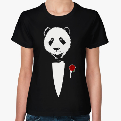 Женская футболка Panda Godfather