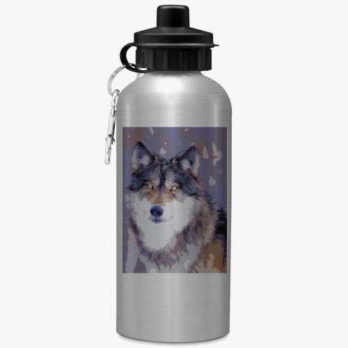 Спортивная бутылка/фляжка Серый волк