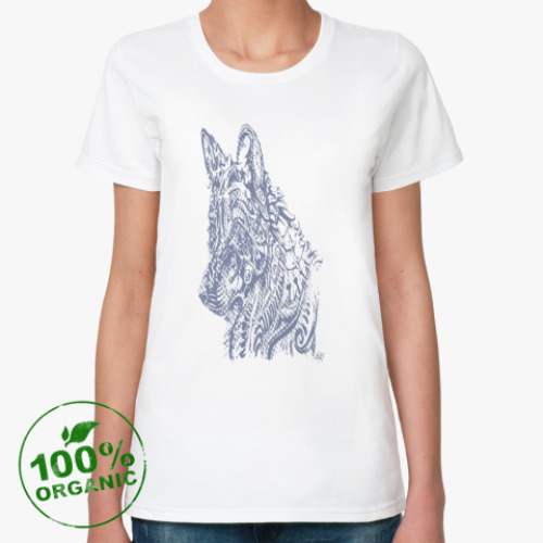 Женская футболка из органик-хлопка Пёс