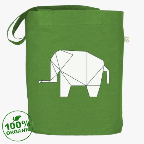 Сумка шоппер Оригами слон