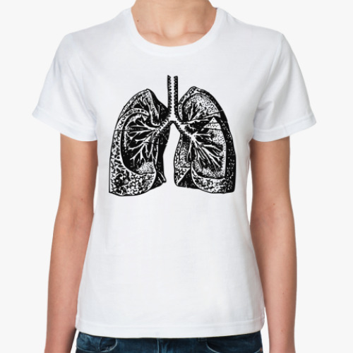 Классическая футболка  'Anatomy: Lungs'
