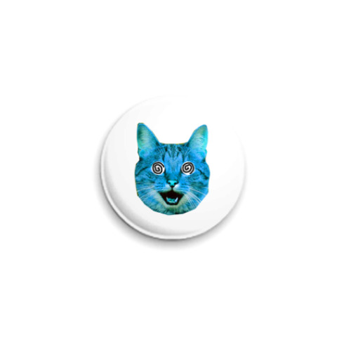 Значок 25мм  «Blue cat»