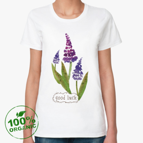 Женская футболка из органик-хлопка приносящая удачу