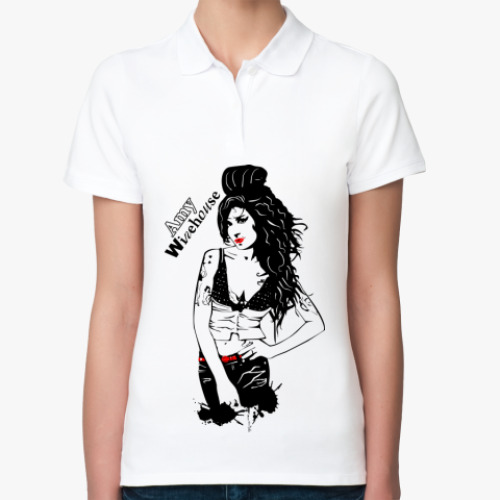 Женская рубашка поло Эми Уайнхаус - Amy Winehouse
