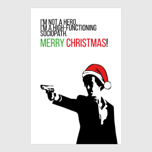 Постер Merry christmas from Sherlock