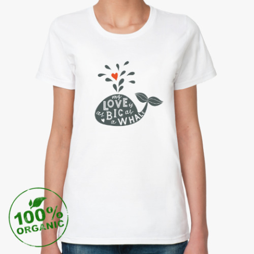 Женская футболка из органик-хлопка Кит