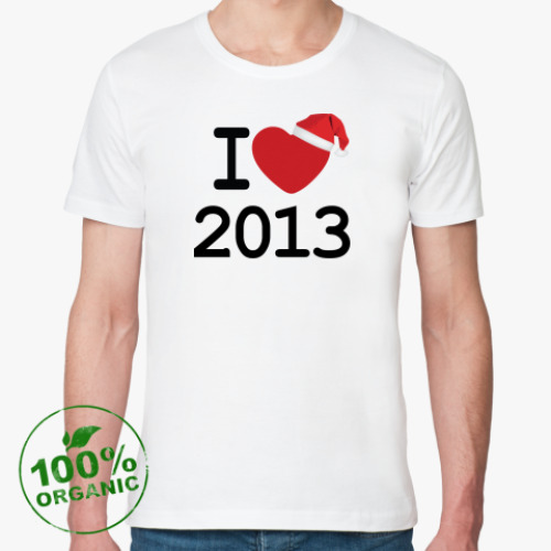 Футболка из органик-хлопка Новогодний принт I Love 2013