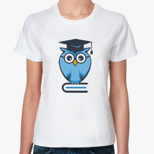 Классическая футболка Ученая сова