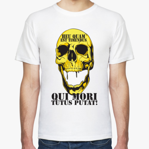 Футболка qui mori tutus putat