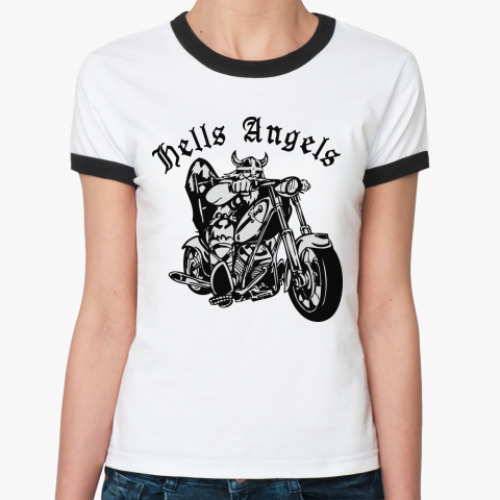 Женская футболка Ringer-T Hells Angels