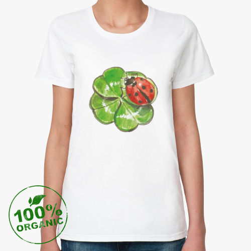 Женская футболка из органик-хлопка Клевер