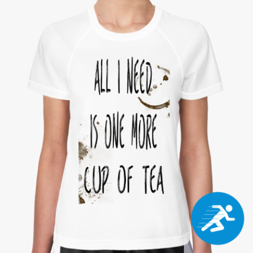 Женская спортивная футболка Чашка чая