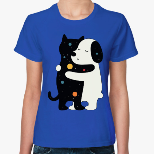 Женская футболка Кот и пес