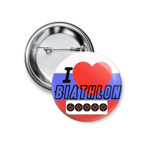 Значок 37мм Biathlon