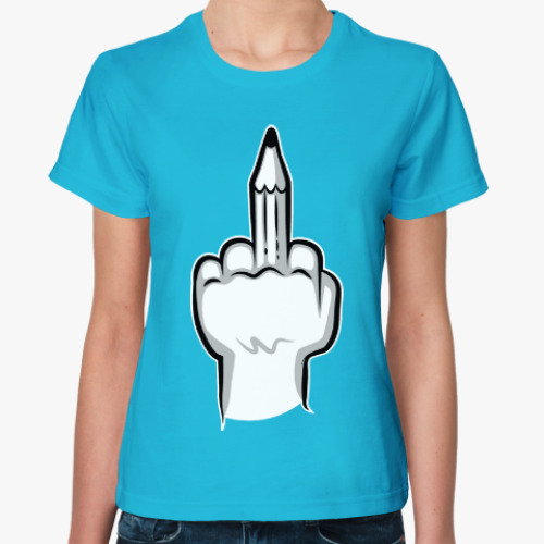 Женская футболка Fuck pencil