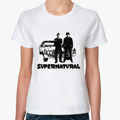 Классическая футболка Supernatural Impala
