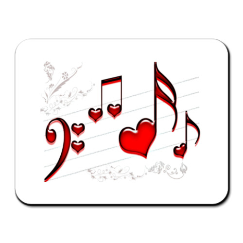 Коврик для мыши music love