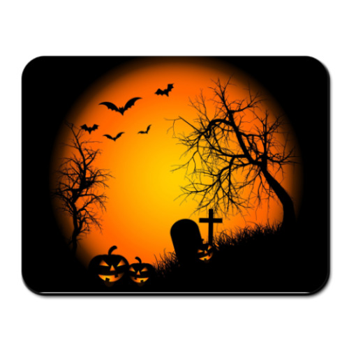 Коврик для мыши halloween graveyard