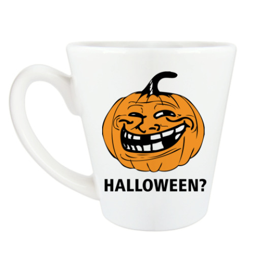 Чашка Латте Trollface - Halloween?