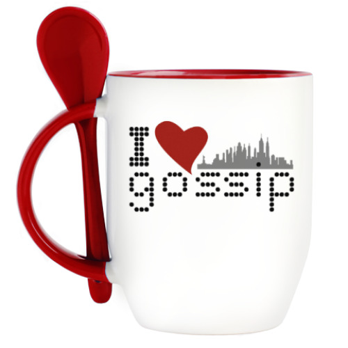 Кружка с ложкой I love gossip