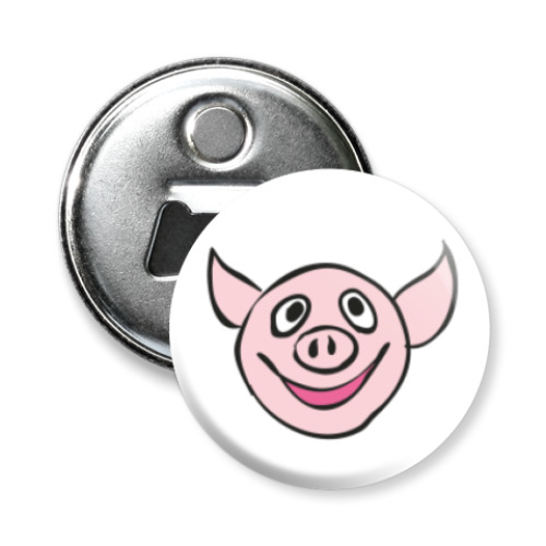 Магнит-открывашка Счастливый свин