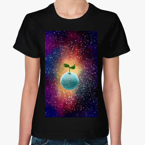 Женская футболка Фантастика, будущее, планета, экология
