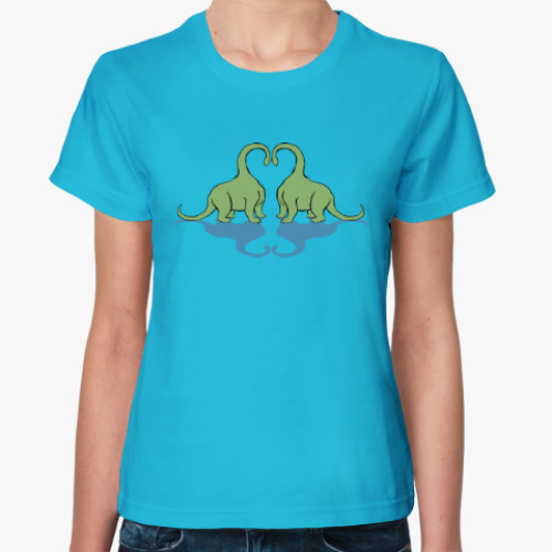 Женская футболка Любовь динозавриков