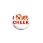 Значок 25 мм  I LOVE CHEER