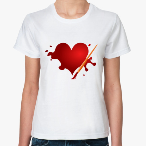 Классическая футболка Сердце и кисть